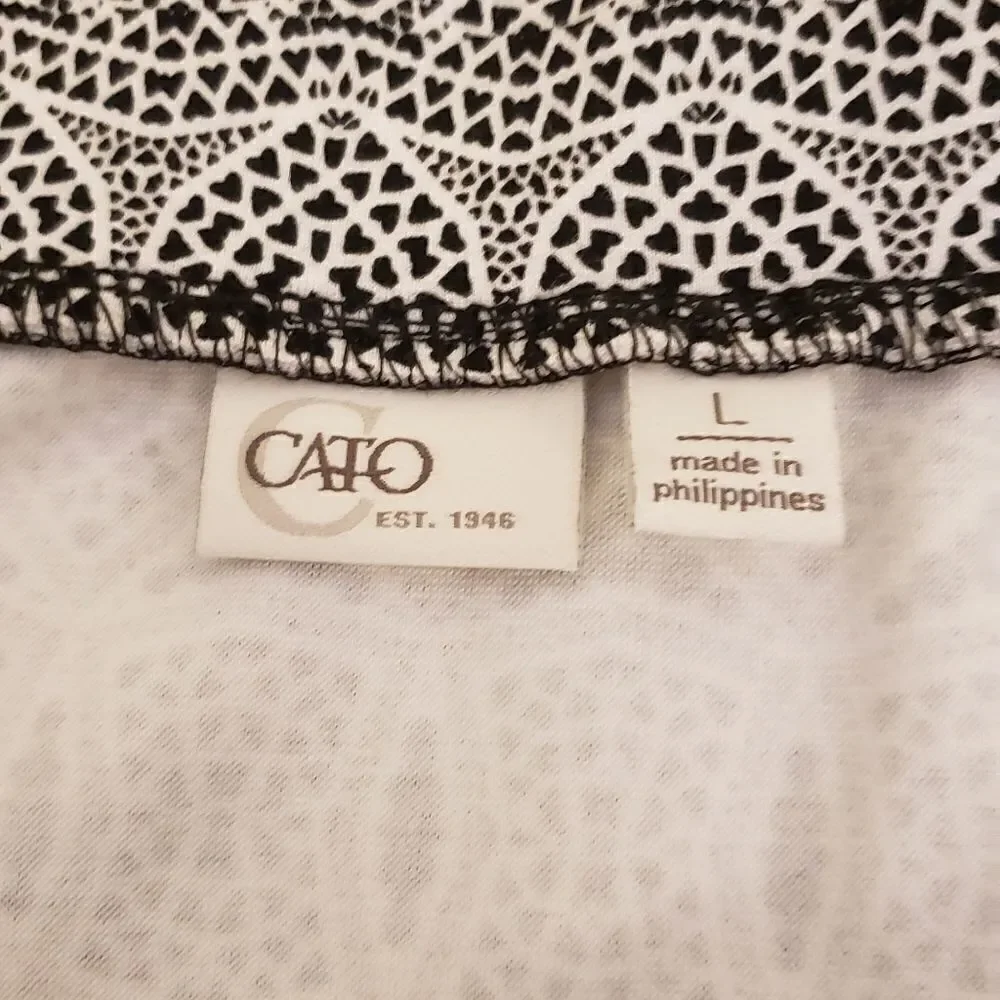 Cato stretchy midi black/ white skirt size large